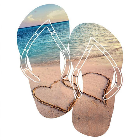 Flip Flop Two Hearts Metal Wall Art Next Innovations Indigo Pool Patio BBQ