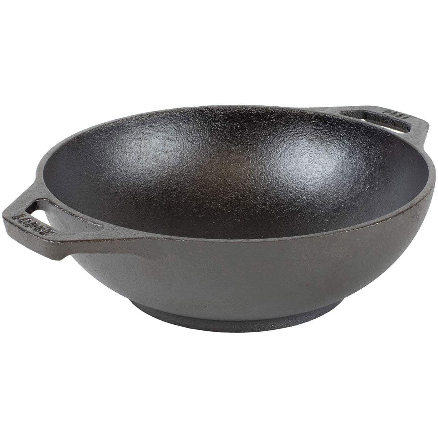 Lodge 6.25 Inch Mini Cast Iron Wok Lodge Indigo Pool Patio BBQ