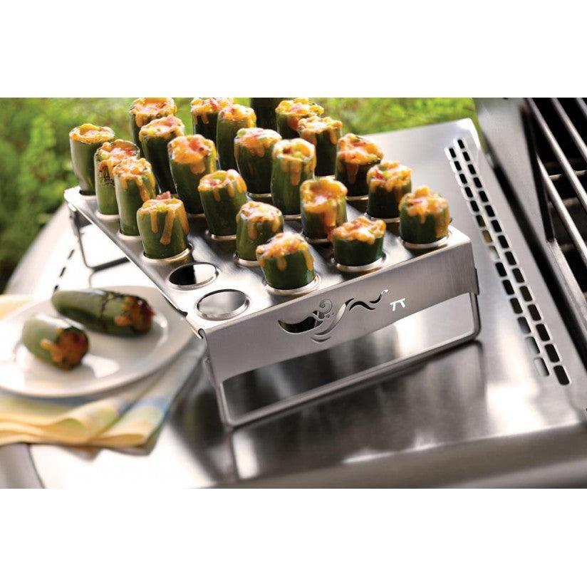 Outset Chicken Leg and Jalapeño Roaster Outset Indigo Pool Patio BBQ
