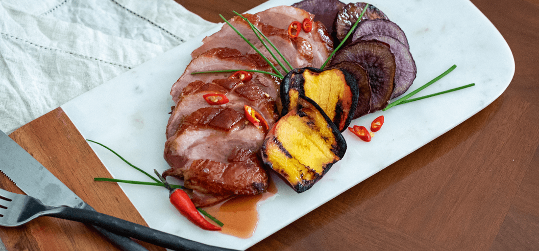 Grilled Duck with Peaches Recipe - Indigo Pool Patio BBQ