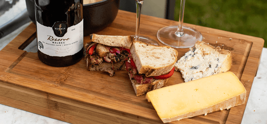 Grilled Beef Kebab Sandwich with Cheese Fondue - Indigo Pool Patio BBQ