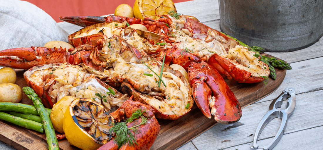Grilled Lobster on Charcoal Grill Recipe - Indigo Pool Patio BBQ
