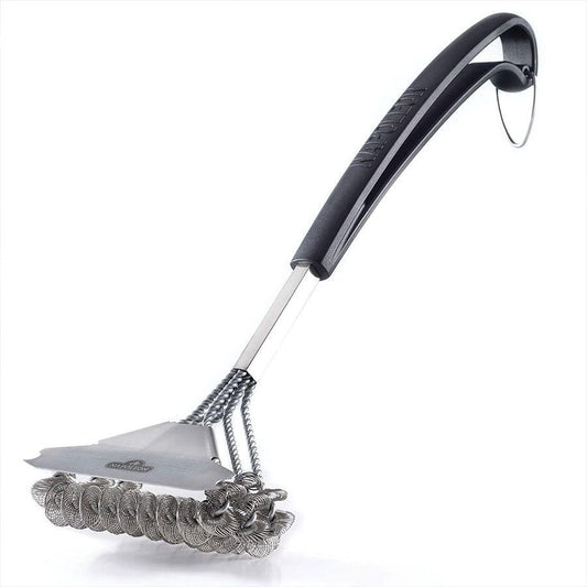 Napoleon Bristle-Free Triple-Row Grill Brush W/ Rolled Stainless Steel Napoleon Indigo Pool Patio BBQ
