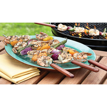 Outset 20" Skewers with Rosewood Handle - 4 Pack Outset Indigo Pool Patio BBQ