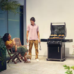 Rogue 425 NG Grill, Black with cast iron grates - Indigo Pool Patio BBQ