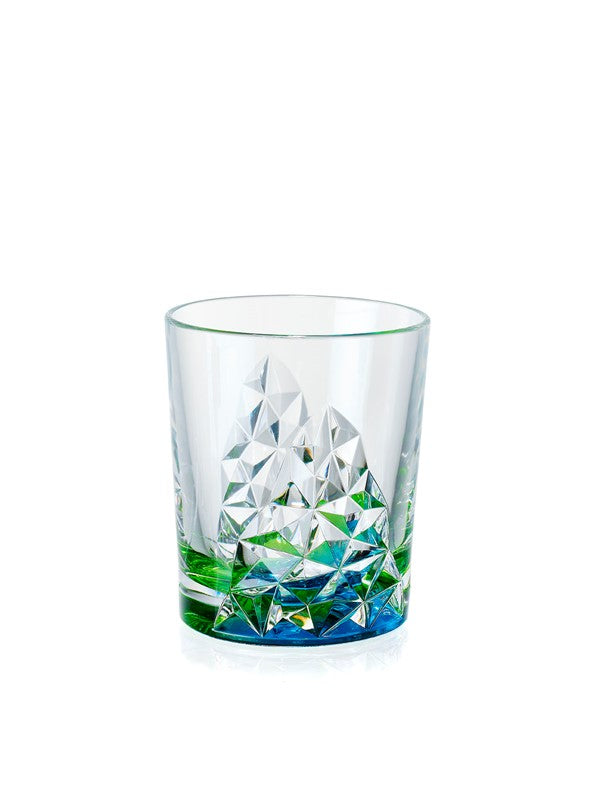 Peacock Glacier Acrylic Tumbler Glass 12oz - Indigo Pool Patio BBQ