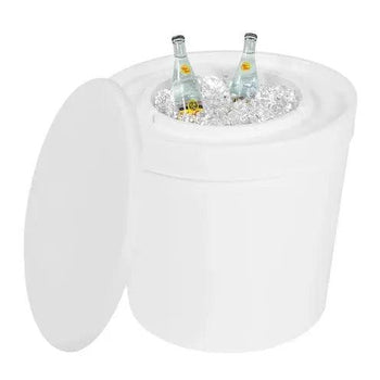Ledge Lounger Signature Ice Bin Side Table with Lid Ledge Lounger Indigo Pool Patio BBQ