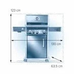 Rogue® PRO 425 SIB - w/Infrared Side Burner - Indigo Pool Patio BBQ