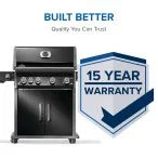 Rogue® PRO 525 SIB LP Gas Grill with Infrared Side Burners, Black