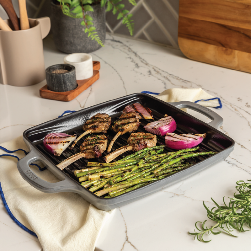 Lodge Enamel 11” Moonstruck Cast Iron Grill Pan