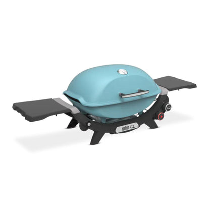 Weber Q2800N+ Portable Gas Grill - Sky Blue - Indigo Pool Patio BBQ