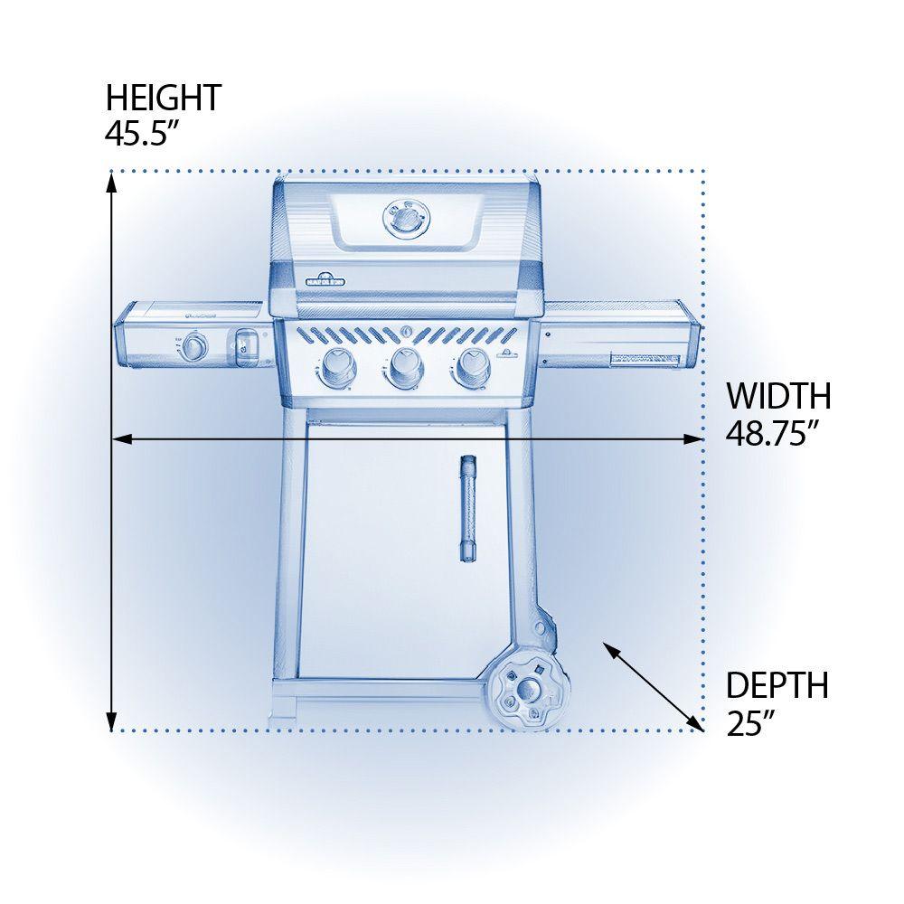 Napoleon Freestyle 365 with Side Burner - Indigo Pool Patio BBQ