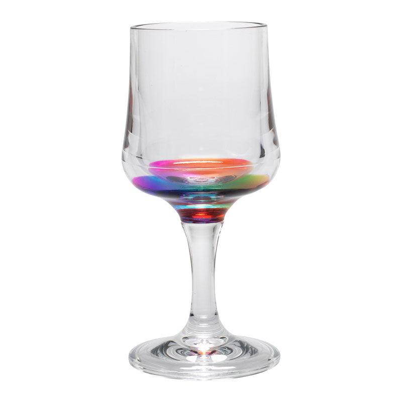 Reflections 8 oz. Rainbow Wine Glass - Indigo Pool Patio BBQ