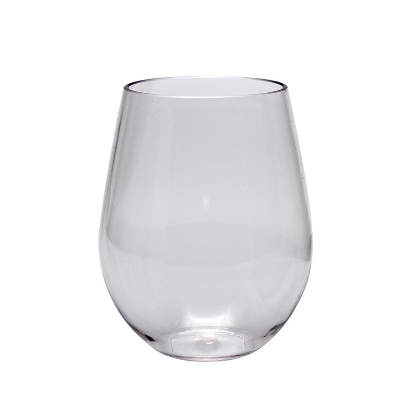 Shatterproof Tritan 19oz Stemless Wine Glass Merritt International Indigo Pool Patio BBQ