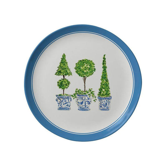 Topiary Trellis 8" Salad Plate Merritt International Indigo Pool Patio BBQ