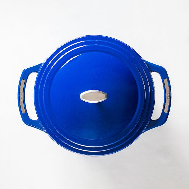 Lodge USA Enamel 6 Quart Dutch Oven, Blue - Indigo Pool Patio BBQ