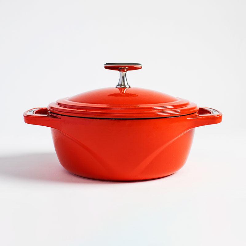 Lodge USA Enamel 4.5 Quart Dutch Oven, Red - Indigo Pool Patio BBQ