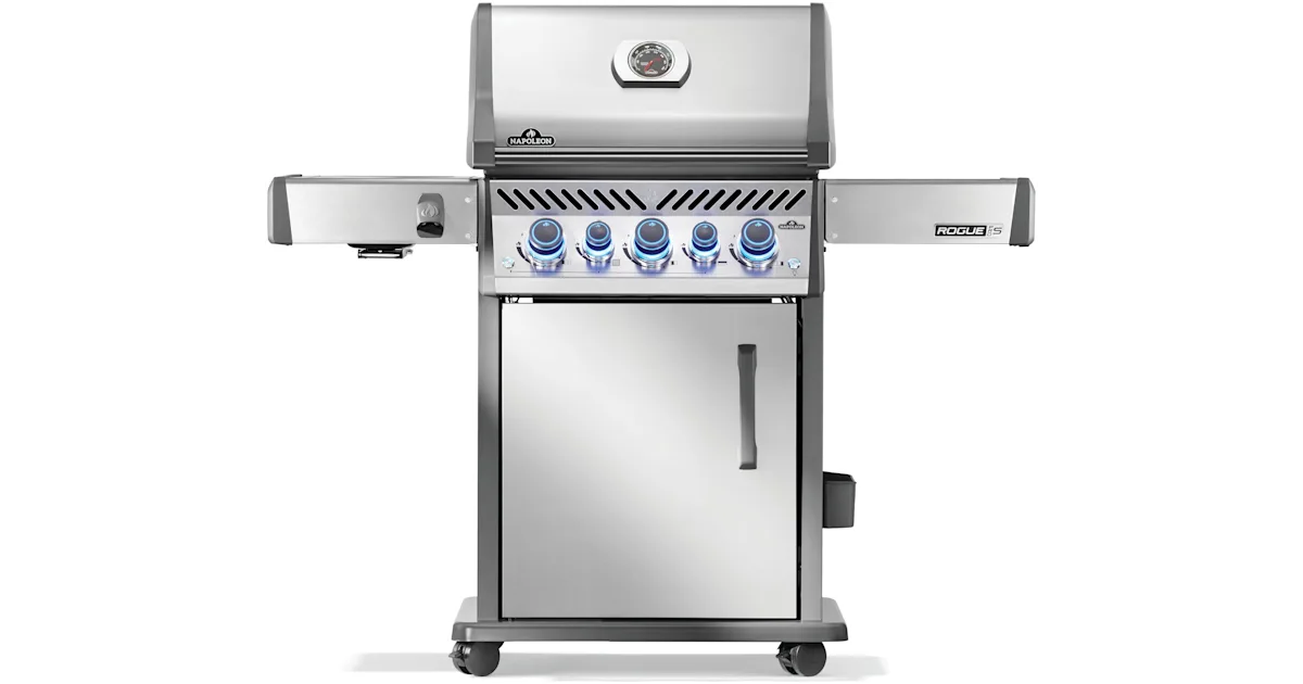 Rogue® PRO-S 425 NG Gas Grill with Infrared Side and Rear Burners, SS - Indigo Pool Patio BBQ