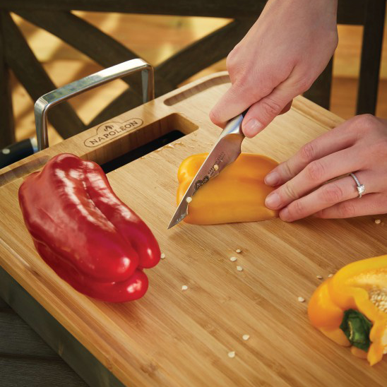 Napoleon Premium Stainless Steel Roasting Pan with Bamboo Cutting Board