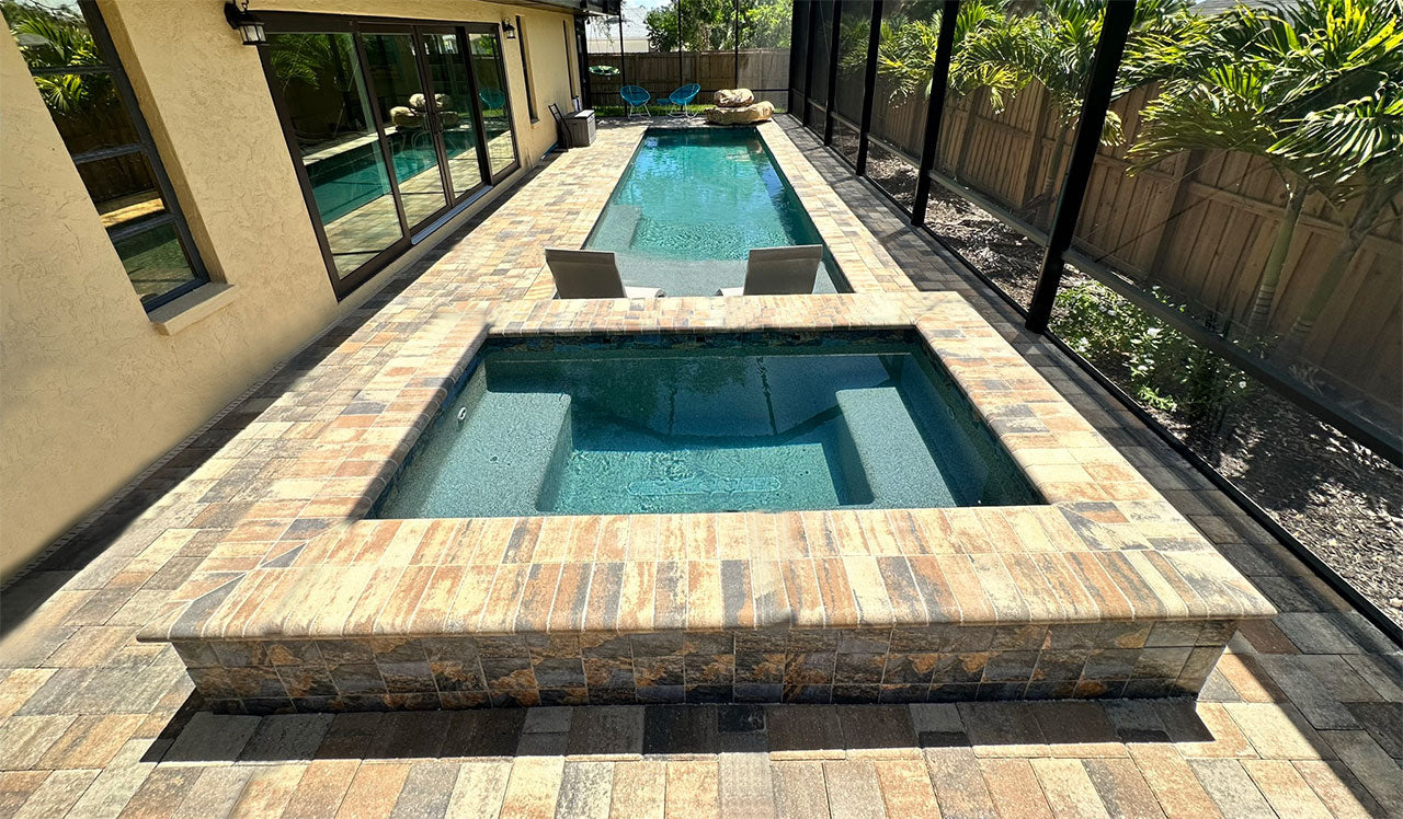 Custom inground spa in North Port, Venice, Englewood, Sarasota, Nokomis, and Osprey. - Indigo Pool Patio BBQ