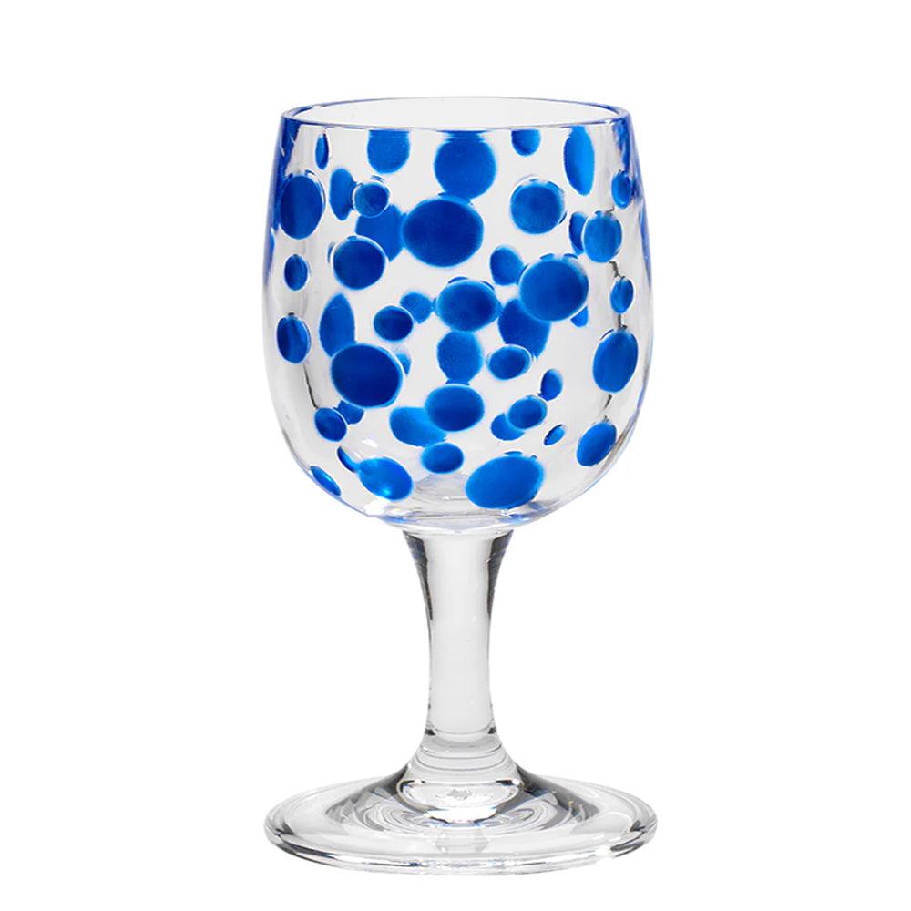 Satin Pearl Sapphire 8oz Wine Glass - Light - Indigo Pool Patio BBQ