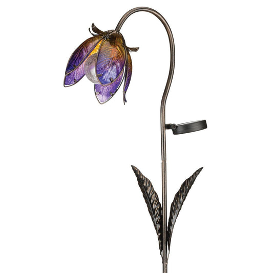 Solar Wildflower Stake - Purple Regal Indigo Pool Patio BBQ