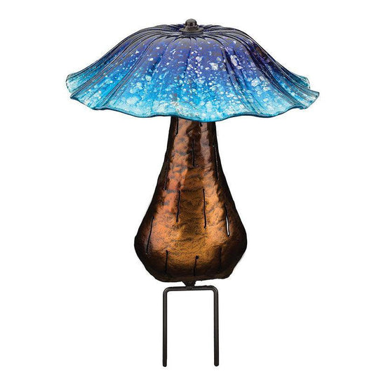 Toadstool Blue Solar Stake Regal Indigo Pool Patio BBQ