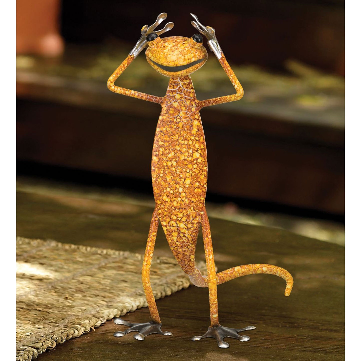 Gecko Decor - Orange Regal Indigo Pool Patio BBQ