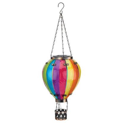 Rainbow Large Hot Air Balloon Solar Lantern Regal Indigo Pool Patio BBQ