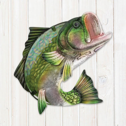 Fishing Decor Largemouth Bass Fish and Fishing Pole Metal Wall Decor, Large  23-inch: Buy Online at Best Price in UAE 