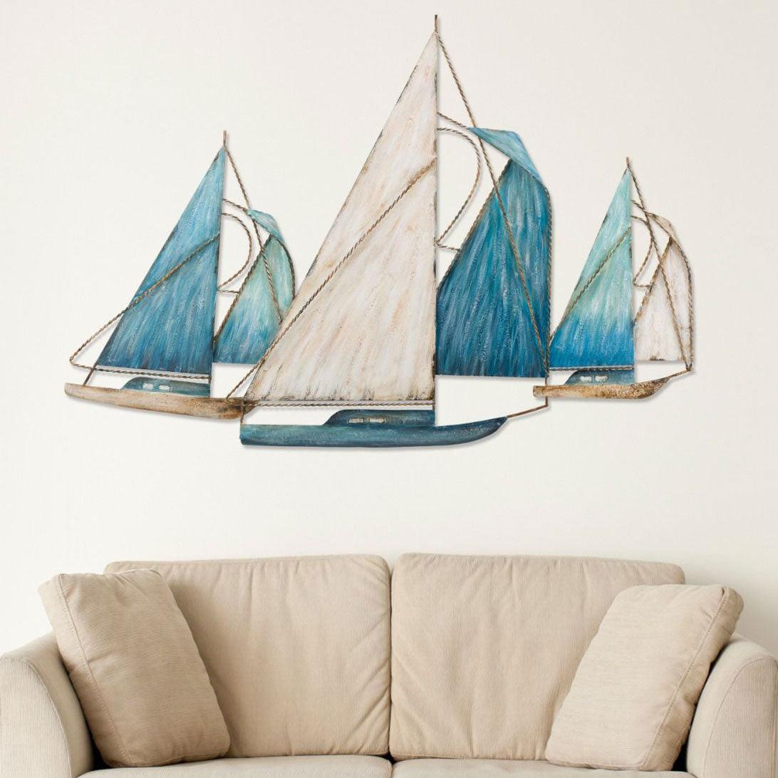 Sailboat Wall Decor Regal Indigo Pool Patio BBQ