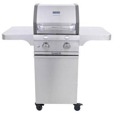 Saber Deluxe Stainless 2-Burner Grill Saber Grills Indigo Pool Patio BBQ