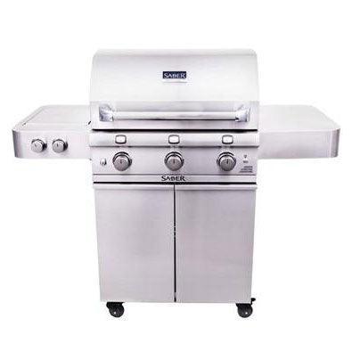 Saber Premium 3-Burner Grill Saber Grills Indigo Pool Patio BBQ