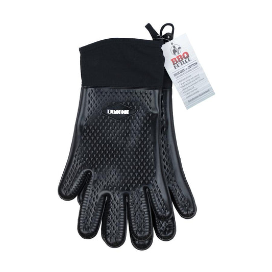 BBQ Butler Heat Resistant Silicone Cotton Lined Gloves Bear Paws Indigo Pool Patio BBQ