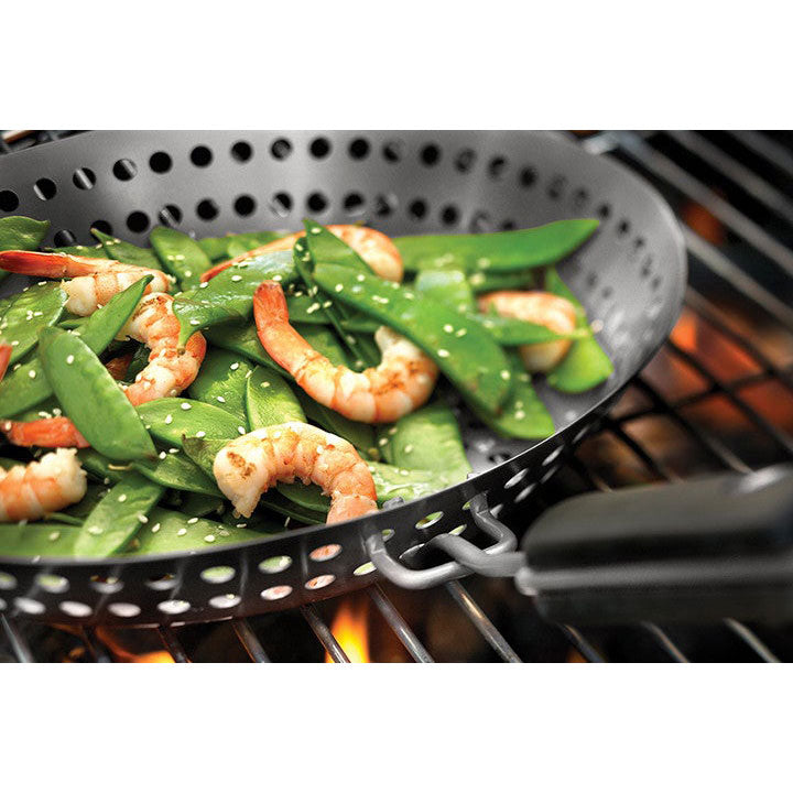 Outset Nonstick Skillet with Removable Soft Grip Handle Outset Indigo Pool Patio BBQ