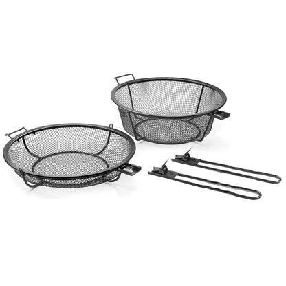 Outset Chef's Jumbo Outdoor Grill Basket & Skillet Outset Indigo Pool Patio BBQ