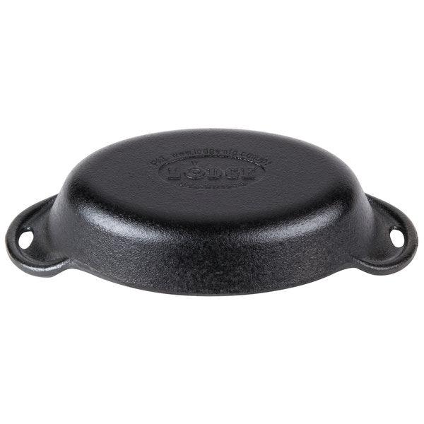 Lodge 16-Ounce Cast Iron Oval Mini Server, Black