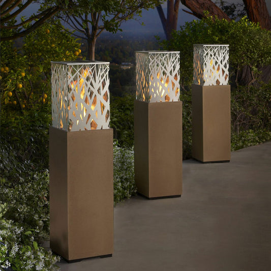 Magnolia Fire Lantern Column American Fyre Designs Indigo Pool Patio BBQ