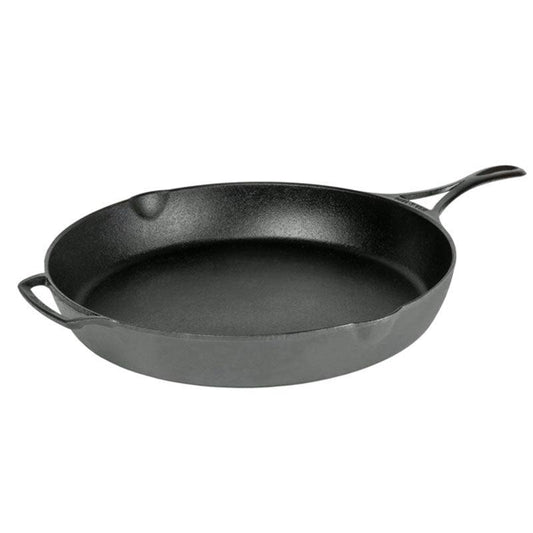 Lodge Blacklock 12" Triple Seasoned Cast Iron Skillet Lodge Indigo Pool Patio BBQ