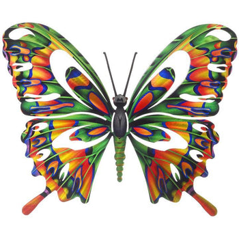 Butterfly Multi Color Metal Wall Art Next Innovations Indigo Pool Patio BBQ