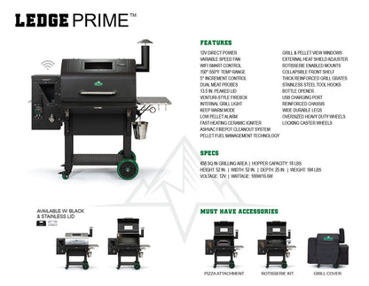 GMG Ledge Prime Plus WiFi Green Mountain Grills Indigo Pool Patio BBQ