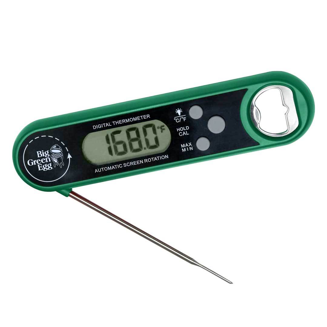 Big Green Egg Instant Read Thermometer with Bottle Opener Big Green Egg Indigo Pool Patio BBQ