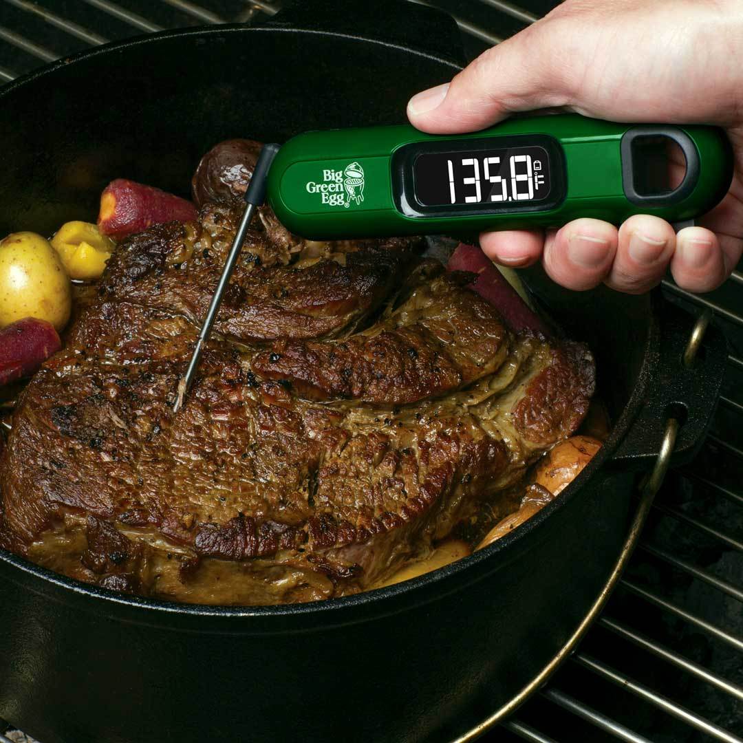 Big Green Egg Instant Read Thermometer with Case Big Green Egg Indigo Pool Patio BBQ
