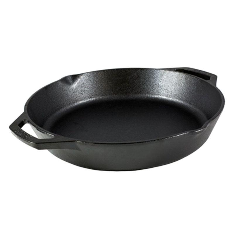 Lodge 12 Inch Cast Iron Dual Handle Pan Lodge Indigo Pool Patio BBQ