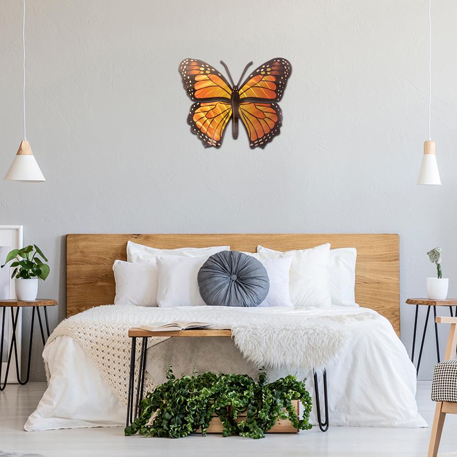 Metal Butterfly, Laser cut butterfly, Butterfly wall art, Monarch Butterfly  art, Butterfly wall decor, Three dimensional butterfly, yard art