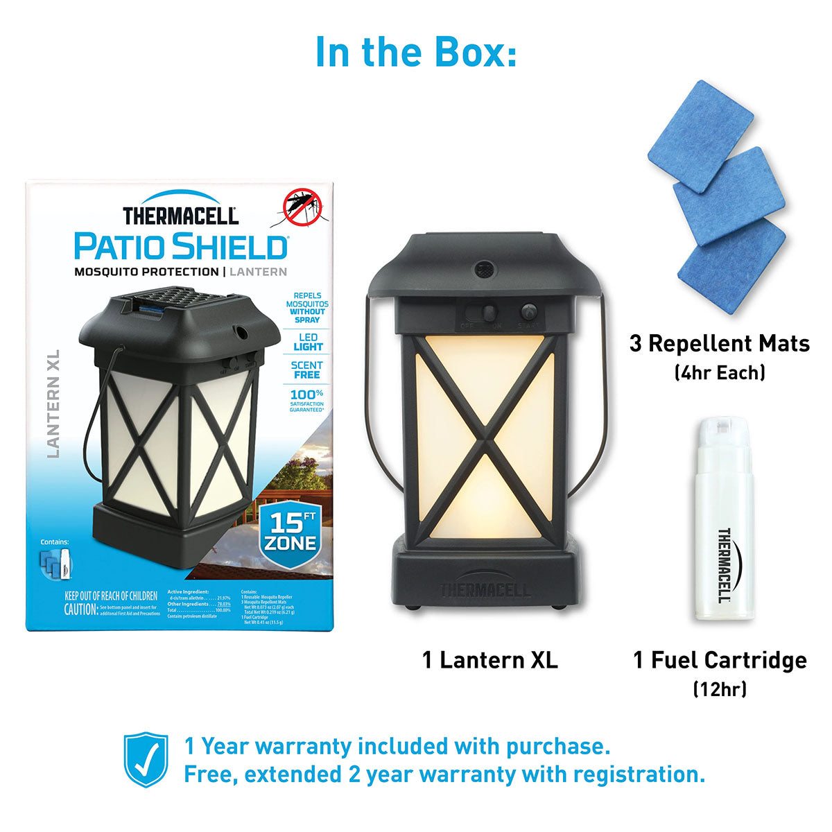 Thermacell Mosquito Repellent Lantern XL Thermacell Indigo Pool Patio BBQ