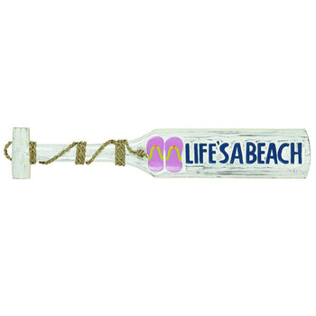 Life's a Beach Oar Sign RAM Indigo Pool Patio BBQ
