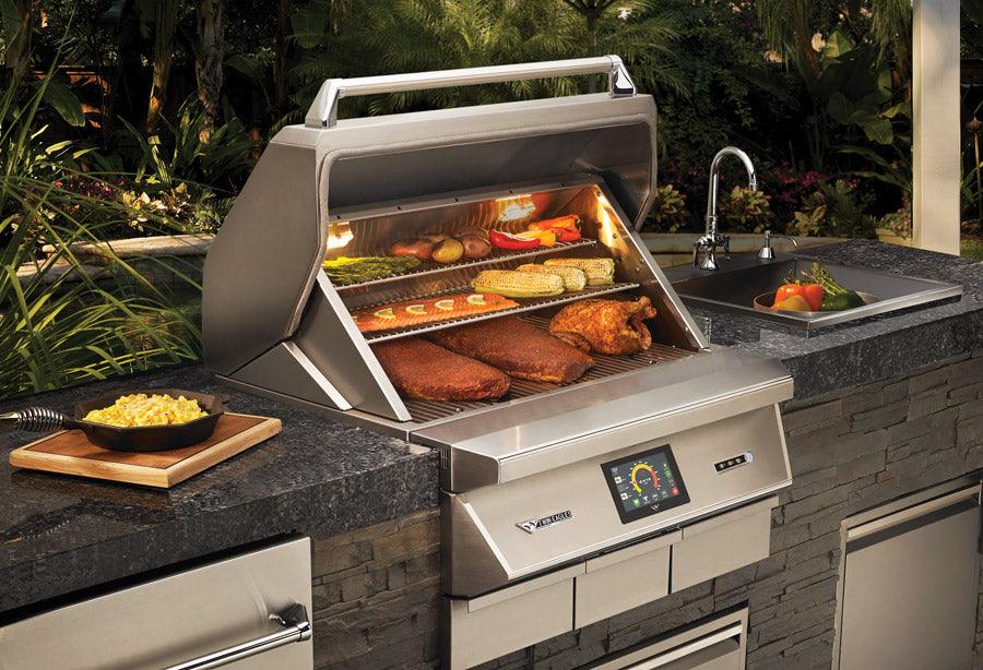 Twin Eagles 36" Wood Fired Pellet Grill with 76" Challenger Cart Twin Eagles Indigo Pool Patio BBQ