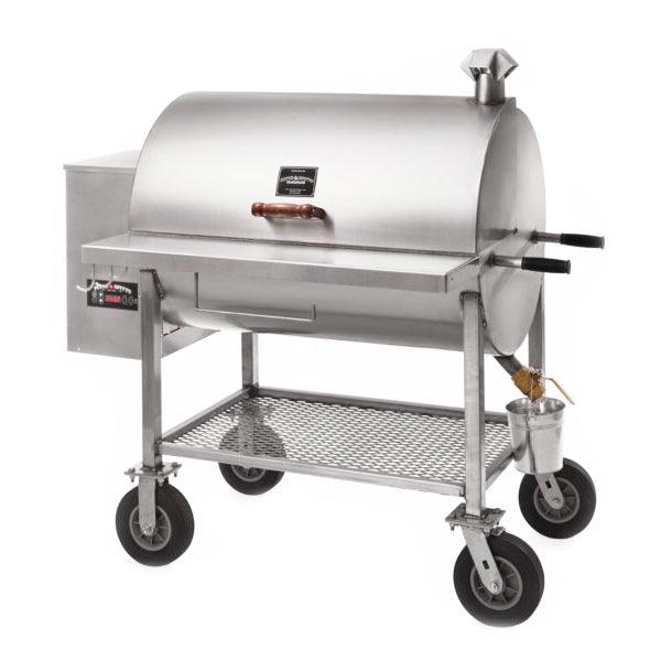 Pitts & Spitts Maverick 1250 Stainless Steel Pellet Grill Pitts & Spitts Indigo Pool Patio BBQ