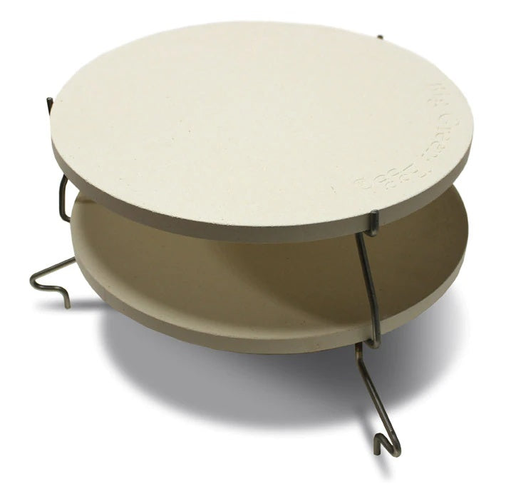 Roswell Double Pizza Rig for Big Green Egg Smokeware Indigo Pool Patio BBQ